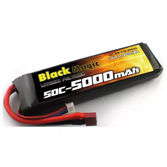 Аккумулятор Black Magic 11,1V(3S) 5000mAh Deans plug LiPo 50C фото 1