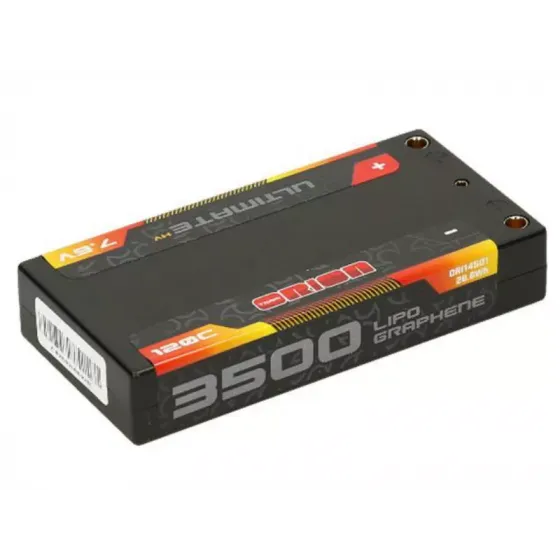 Аккумулятор Team Orion 7.4 V (2s) 3500mAh Tubes plug Lipo 120C Ultimate Graphene HV Hard Case фото 1