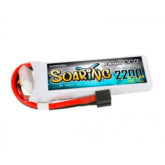 Аккумулятор Gens Ace LiPO 7,4В 2200мАг 2S 30C 104х34х15мм 128г XT60/EC3/T-Plug (GEA22002S30T3) фото 2