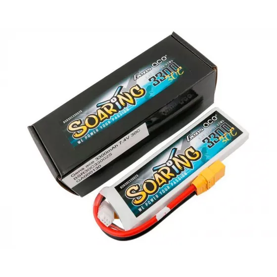 Аккумулятор Gens Ace LiPO 7,4В 3300мАг 2S 30C 132.5х42х13,5мм 186г XT90 (BSR30C33002S) фото 2