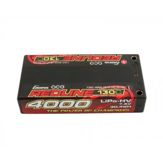 Аккумулятор Gens Ace LiPO 7,6В 4000мАг 2S 130C 93х47х18мм 147г Bullet 4mm (B-RL-130C-4000-2S1P-HC-58-HV) фото 3