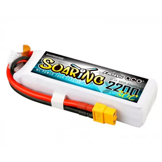 Аккумулятор Gens Ace Soaring LiPO 11,1В 2200мАг 3S 30C 106х34х21мм 168г XT60 (GEA22003S30X6) фото 3