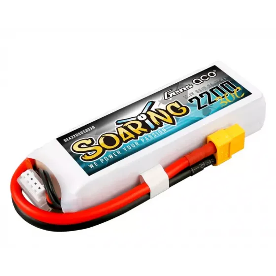 Аккумулятор Gens Ace Soaring LiPO 11,1В 2200мАг 3S 30C 106х34х21мм 168г XT60 (GEA22003S30X6) фото 1