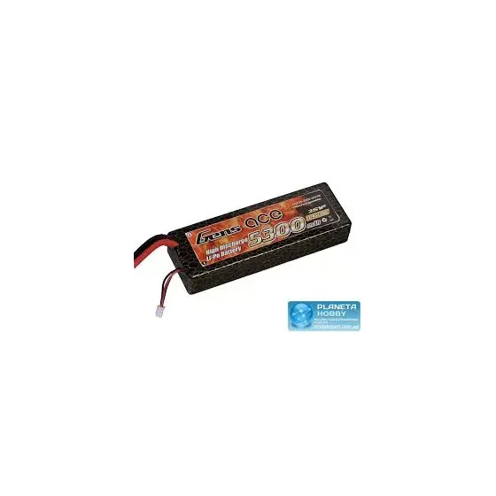 Аккумулятор Gens Ace Li-PO 7,4 В 5300 мАч 30C (B-30C-5300-2S1P-HardCase-10) фото 1