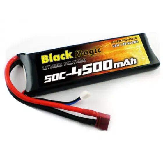 Аккумулятор Black Magic 7,4В(2S) 4500mAh Deans plug LiPo 50C фото 1