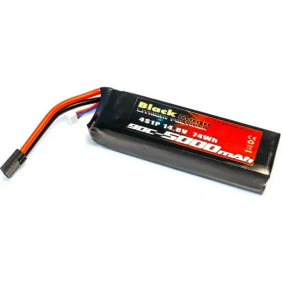 Аккумулятор Black Magic 14,8V(4S) 5000mAh Traxxas plug LiPo 90C фото 1
