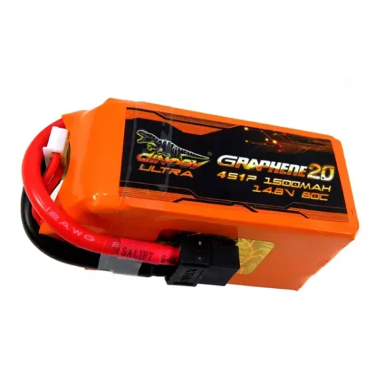 Аккумулятор Dinogy ULTRA G2.0 Li-Pol 1500mAh 14.8V 4S 80C XT60 фото 1