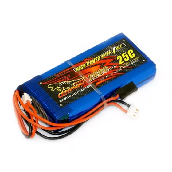 Аккумулятор Dinogy Li-Pol 2800mAh 7.4V 2S 18x45x96 для FrSky Taranis Q X7 фото 1