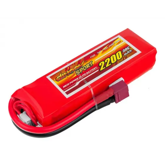 Аккумулятор Dinogy Sport Li-Po 2200mAh 11.1V 3S 30C T-Plug фото 1