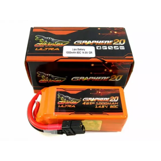 Аккумулятор Dinogy ULTRA G2.0 Li-Pol 1000mAh 14.8V 4S 80C XT60 фото 2