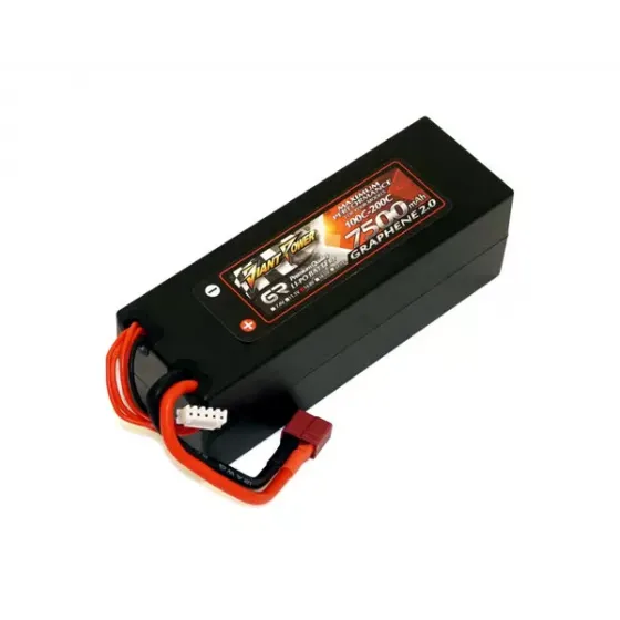 Аккумулятор Giant Power G2.0 Li-Pol 7500mAh 14.8V 4S 100C Hardcase 48x46x139 T-Plug фото 1