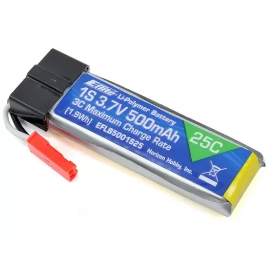 Силовой аккумулятор E-Flite Li-PO 3.7V 500 mAh 25C фото 1