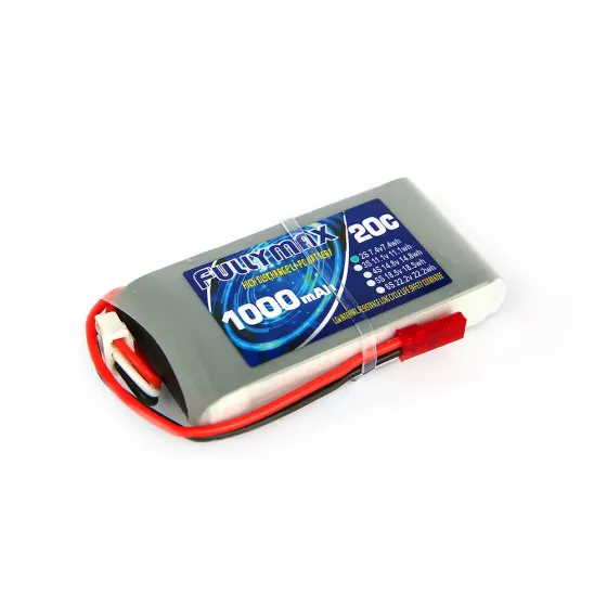 Аккумулятор Fullymax 7.4V 1000mAh Li-Po 2S 20/40C JST фото 1