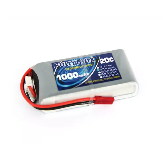 Аккумулятор Fullymax 11.1V 1000mAh Li-Po 3S 20C JST фото 1