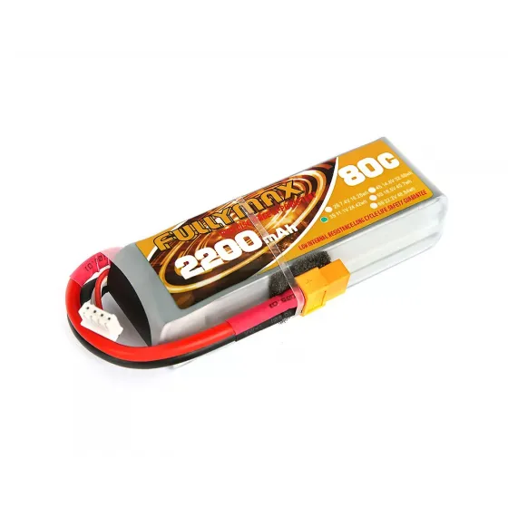 Аккумулятор Fullymax 11.1V 2200mAh Li-Po 3S 80C XT60 (для T-REX 450) фото 1