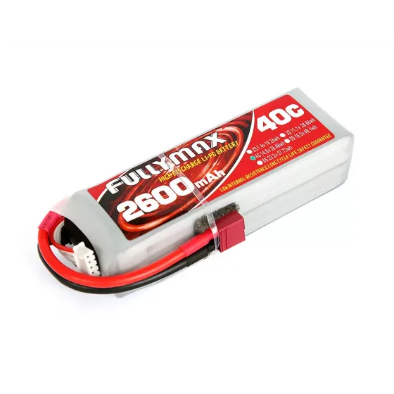 Аккумулятор Fullymax 14.8V 2600mAh Li-Po 4S 40C T-plug фото 1