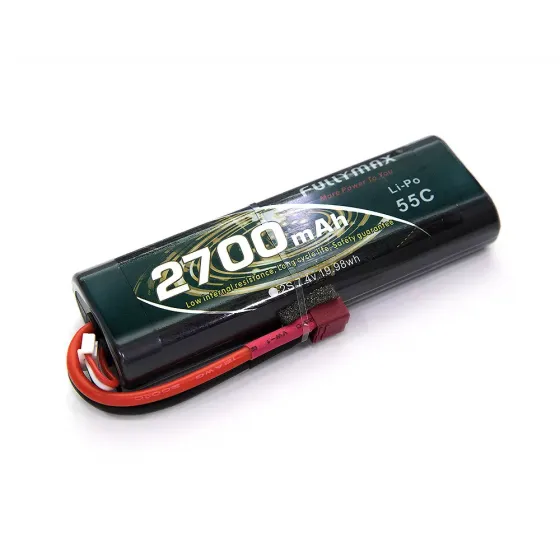 Аккумулятор Fullymax 7.4V 2700mAh Li-Po 2S1P 55C, T-plug HardCase фото 1