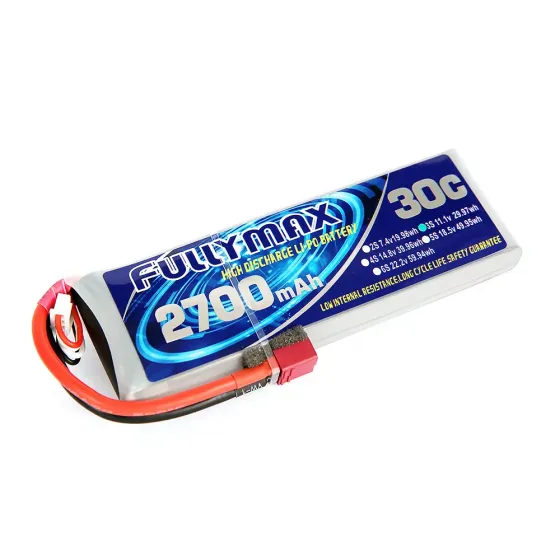 Аккумулятор Fullymax 11.1V 2700mAh Li-Po 3S 30C T-plug фото 1
