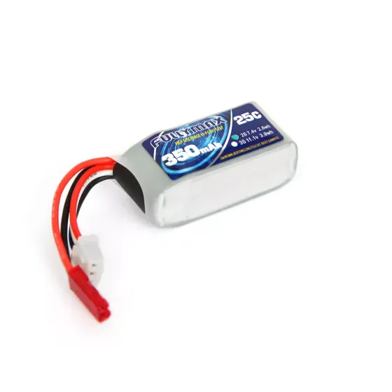 Аккумулятор Fullymax 7.4V 350mAh Li-Po 2S 25C JST фото 1