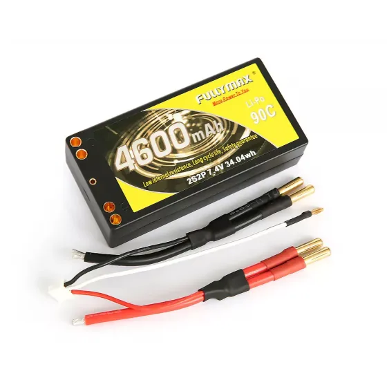 Аккумулятор Fullymax 7.4V 4600mAh Li-Po 2S2P 90C, HardCase (Shorty Pack, Competition) фото 1