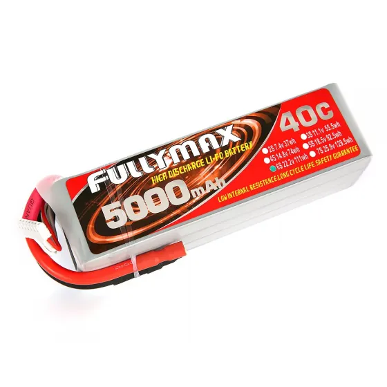 Аккумулятор Fullymax 22.2V 5000mAh Li-Po 6S 40C XT-60 (Heli, EDF) фото 1