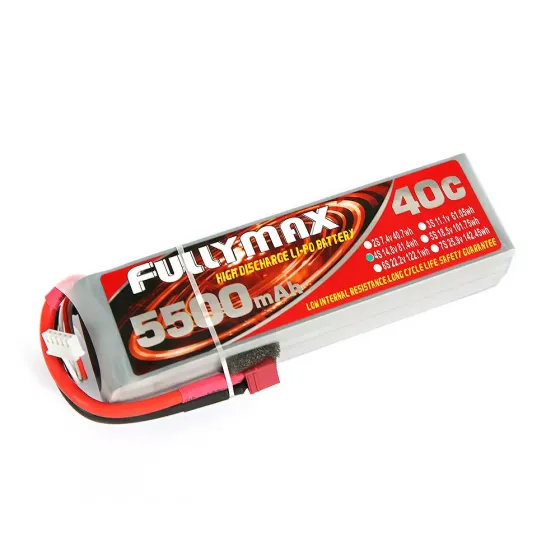 Аккумулятор Fullymax 14.8V 5500mAh Li-Po 4S 45C T-plug фото 1
