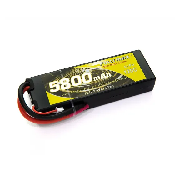 Аккумулятор Fullymax 7.4V 5800mAh Li-Po 2S2P 120C, HardCase (Competition) фото 1
