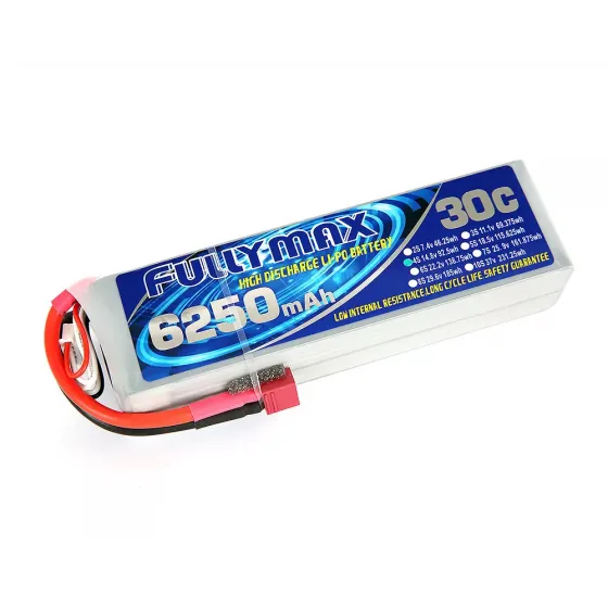 Аккумулятор Fullymax 14.8V 6250mAh Li-Po 4S 30C T-plug фото 1