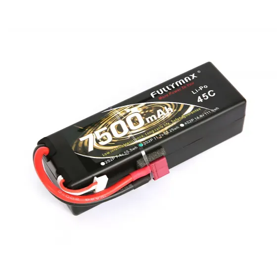Аккумулятор Fullymax 11.1V 7500mah Li-Po 3S2P 45C, T-plug HardCase фото 1