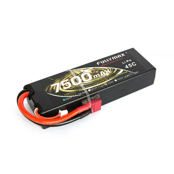 Аккумулятор Fullymax 7.4V 7500mAh Li-Po 2S2P 45C, T-plug HardCase фото 1