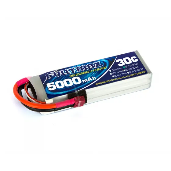 Аккумулятор Fullymax 11.1V 5000mAh Li-Po 3S 30C T-plug фото 1