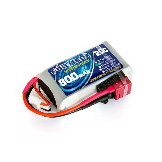 Аккумулятор Fullymax 11.1V 800mAh Li-Po 3S 20C T-plug фото 1