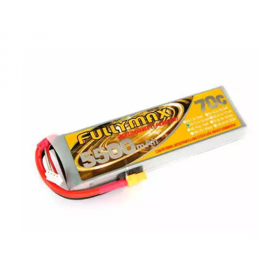 Аккумулятор Fullymax 11.1V 5500mAh Li-Po 3S 70C XT60 фото 1