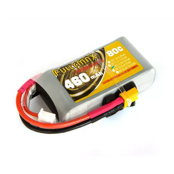 Аккумулятор Fullymax 14.8V 460mAh Li-Po 4S 80C XT30 (100-130mm FPV Drone) фото 1
