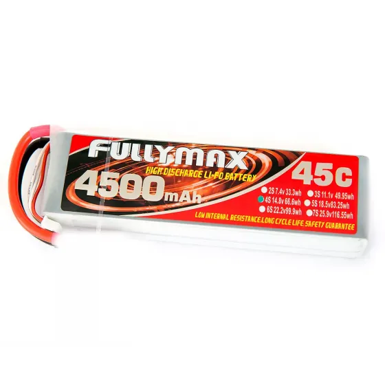 Аккумулятор Fullymax 14.8V 4500mAh Li-Po 4S 45C XT60 фото 1
