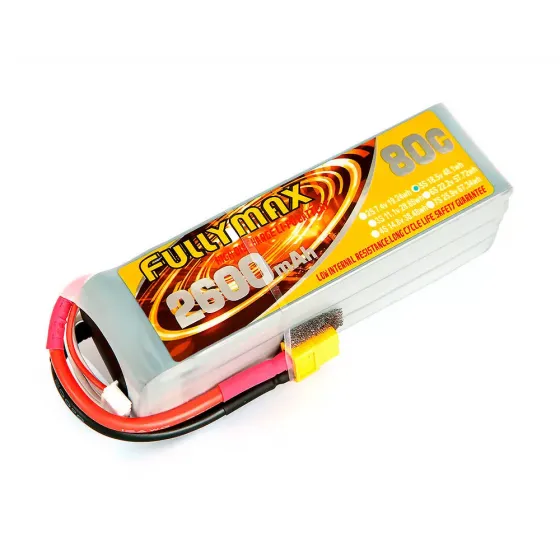 Аккумулятор Fullymax 18.5V 2600mAh Li-Po 5S 80C XT60 фото 1