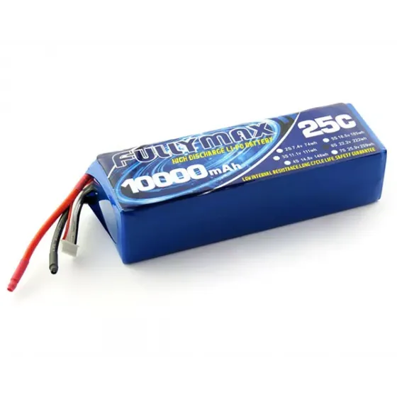 Аккумулятор Fullymax 22.2V 10000mAh Li-Po 6S 25C UAV фото 1