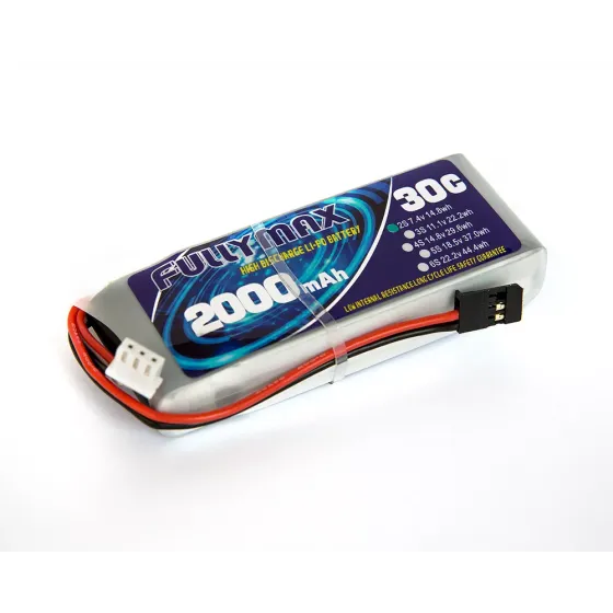 Аккумулятор Fullymax 7.4V 2000mAh Li-Po 2S 30C Futaba (Syma X8C) фото 1