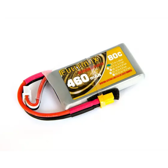 Аккумулятор Fullymax 7.4V 460mAh Li-Po 2S 80C XT30 фото 1