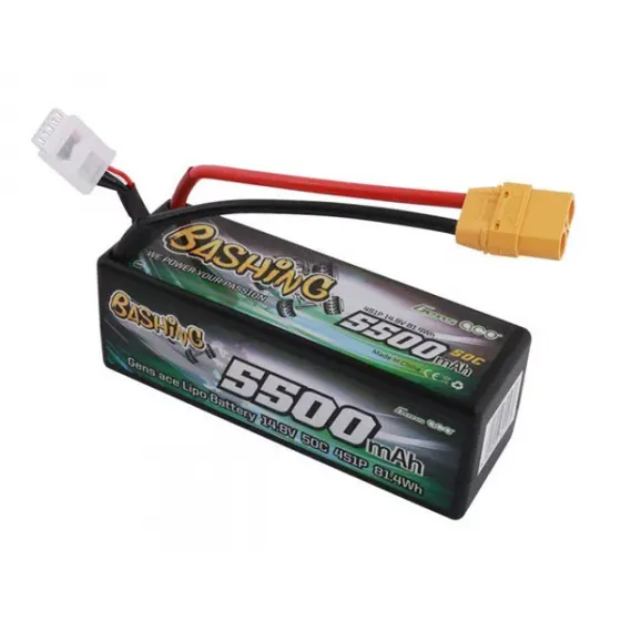 Аккумулятор Gens Ace LiPO 14,8В 5500мАч 4S 50C 139х46х49мм 466г XT90 (B-50C-5500-4S1P-HC-14) фото 2