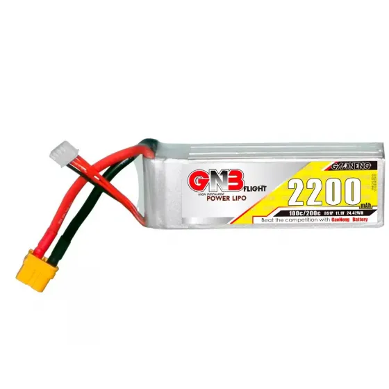 Аккумулятор GNB 11.1V 2200mah 100C Li-Po 3S1P XT60 фото 1
