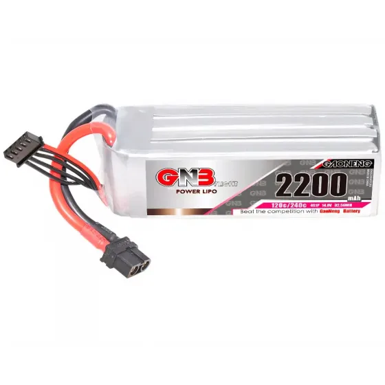 Аккумулятор GNB 14.8V 2200mah 120C Li-Po 4S1P XT60 фото 1
