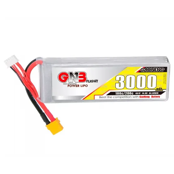 Аккумулятор GNB 14.8V 3000mah 100C Li-Po 4S1P XT60 фото 1