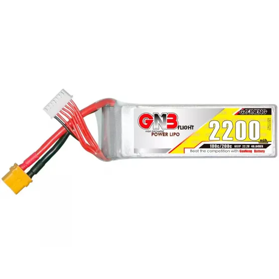 Аккумулятор GNB 22.2V 2200mah 100C Li-Po 6S1P XT60 фото 1