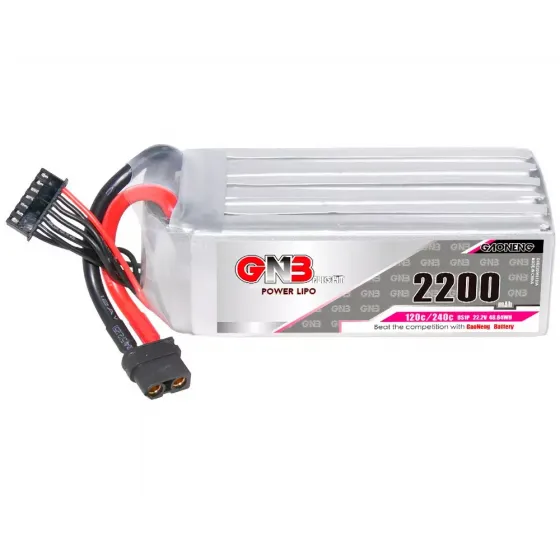 Аккумулятор GNB 22.2V 2200mah 120C Li-Po 6S1P XT60 фото 1