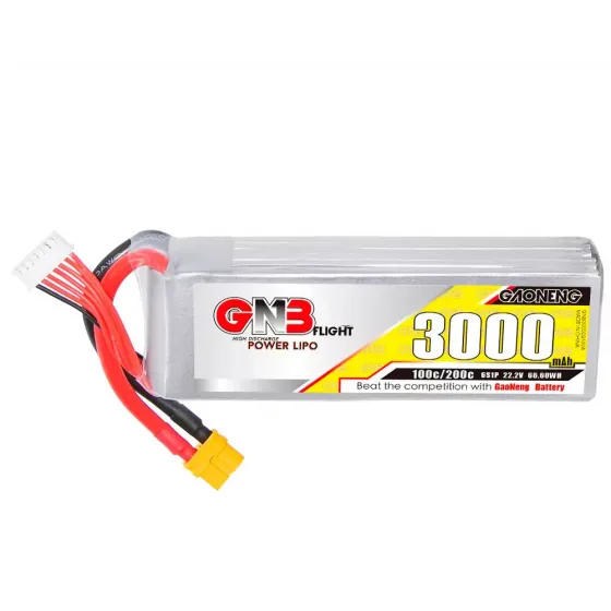 Аккумулятор GNB 22.2V 3000mah 100C Li-Po 6S1P XT60 фото 1