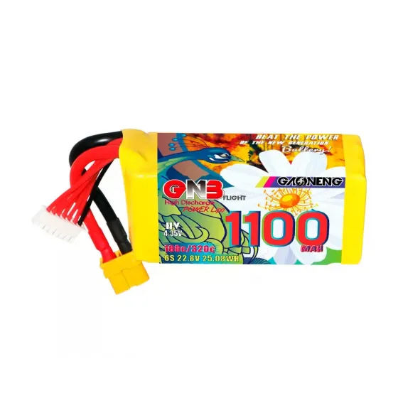 Аккумулятор GNB 22.8V 1100mah 160C Li-Po 6S1P HV XT60 фото 1