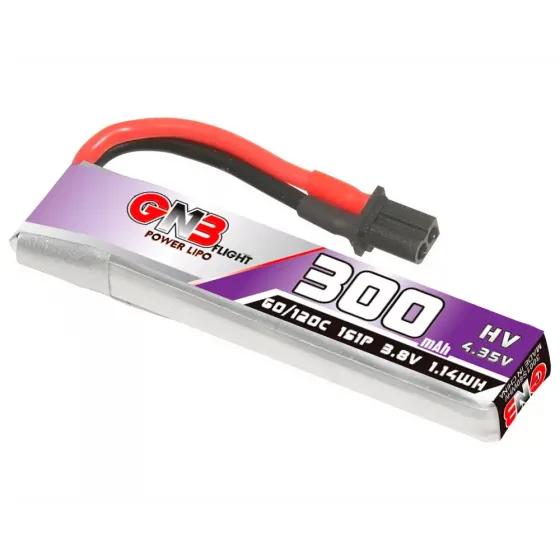 Аккумулятор GNB 3.8V 300mah 60C Li-Po 1S1P HV A30 (Cabled) фото 1