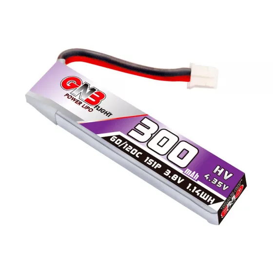 Аккумулятор GNB 3.8V 300mah 60C Li-Po 1S1P HV PH2.0 (Cabled) фото 2