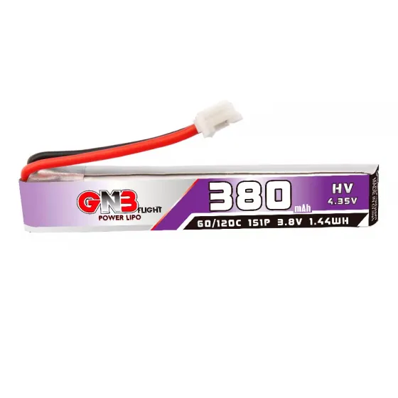 Аккумулятор GNB 3.8V 380mah 60C Li-Po 1S1P HV PH2.0 (Cabled) фото 1